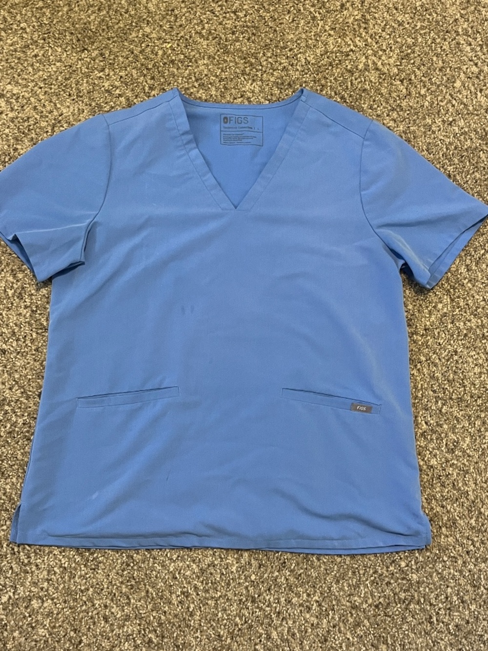 Figs Casma Scrub Top Ceil Blue Large